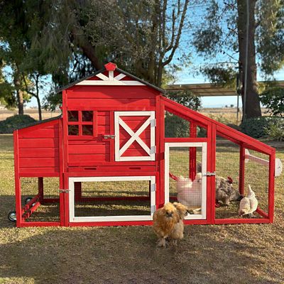 Image showing  Wooden Chicken Coop with Wheels, 2-3 Chicken Capacity, 17.1 ft.