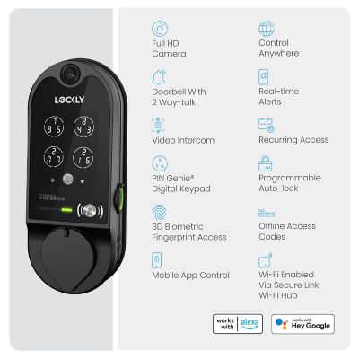 Image showing 9 th Lockly Vision Smart Lock and Video Doorbell, MB