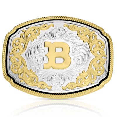 Montana Silversmiths Western Initial Buckle, B, A1047B