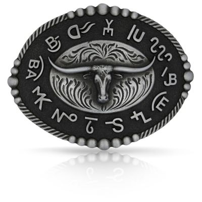 Montana Silversmiths Branded Legacy Longhorn Buckle, A542S