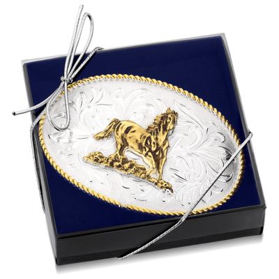 Image showing  Rosebud Legacy Buckle with Galloping Horse, 1256-463