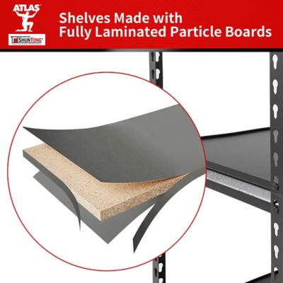 Image showing  The Atlas 5-Tier 36 in. with Heavy Duty Storage Shelving Load 4000 Lbs with Laminated Board