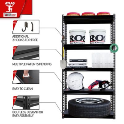Image showing  The Atlas 5-Tier 30 in. with Heavy Duty Storage Shelving Load 2000 Lbs with Laminated Board, ATB-H30-12-60-5B