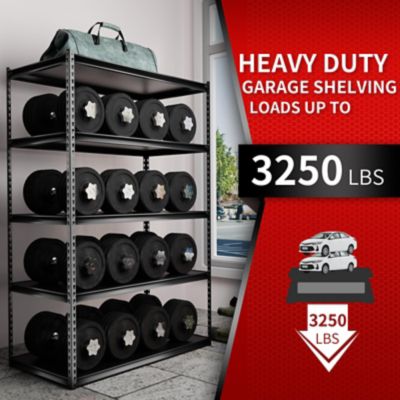 Image showing  The Atlas 5-Tier 48 in. Heavy Duty Storage Shelving Load 3250 Lbs with Laminated Board