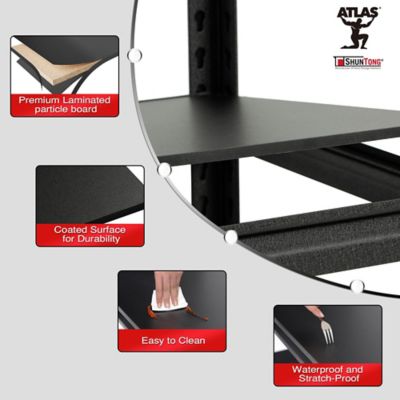 Image showing  5-Tier 34 in. with Heavy Duty Storage Shelving load 2750 Lbs with Concealed Post and Laminated Board