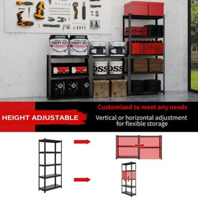 Image showing  5-Tier 34 in. with Heavy Duty Storage Shelving load 2750 Lbs with Concealed Post and Laminated Board