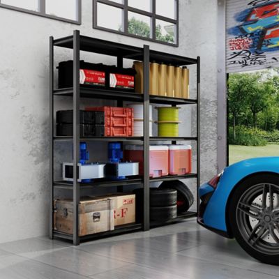 Image showing 7 th Shuntong 5-Tier 34 in. with Heavy Duty Storage Shelving load 2750 Lbs with Concealed Post and Laminated Board
