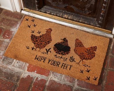 Image showing  Natural Coir Chicken Door Mat, 32 in. x 18 in.
