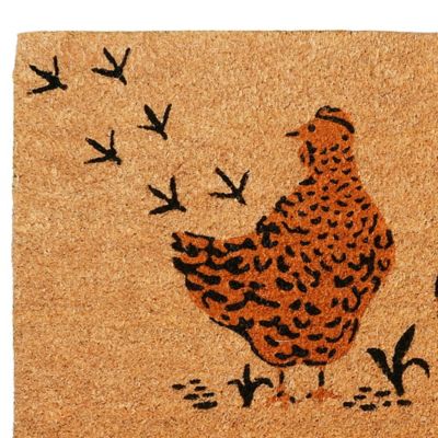 Image showing  Natural Coir Chicken Door Mat, 32 in. x 18 in.