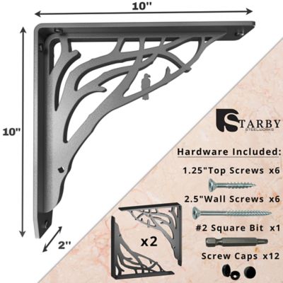 Image showing 1 th Starby Angel Oak Shelf Bracket Set, SB-ANGELOAK-10