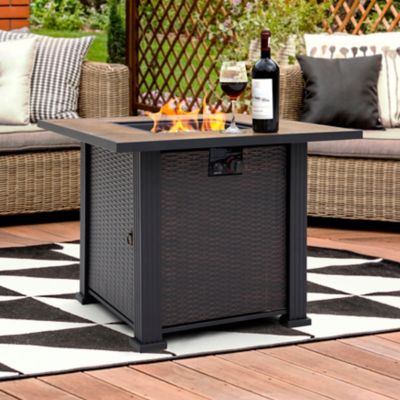 Nuu Garden Outdoor 40,000 Btu Propane Gas Fire Pit Table