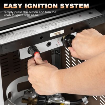 Image showing  Outdoor 48,000 BTU Pyramid Propane Gas Patio Heater With Wheels