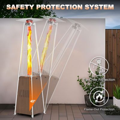 Image showing 6 th Nuu Garden Outdoor 48,000 BTU Pyramid Propane Gas Patio Heater With Wheels
