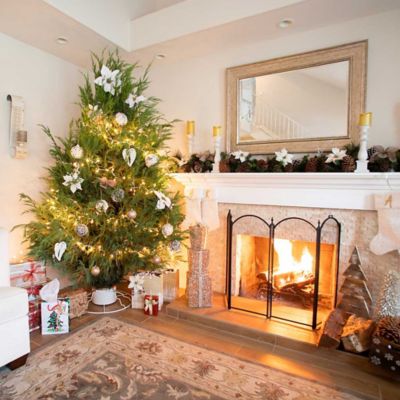 Image showing Santa's Helper Large White Tree Stand