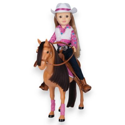 Image showing  16 in. Doll And Horse Playset
