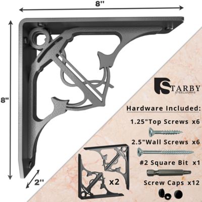 Image showing  Folly Beach Steel Shelf Bracket Set, SB-FOLLY-8