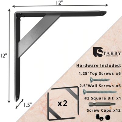 Image showing  Jetstream Steel Shelf Bracket Set, SB-JETSTREAM-12-2
