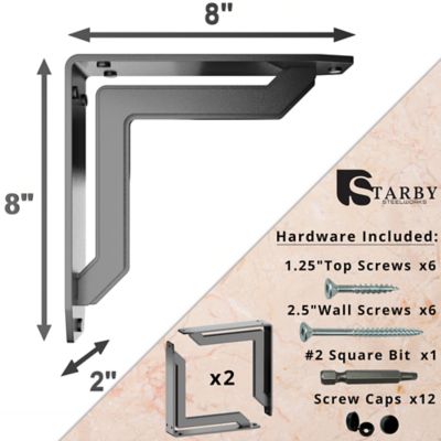 Image showing  Lucca Steel Shelf Bracket Set, SB-LUCCA-8