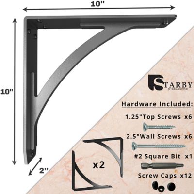 Image showing  Sullivan Steel Shelf Bracket Set