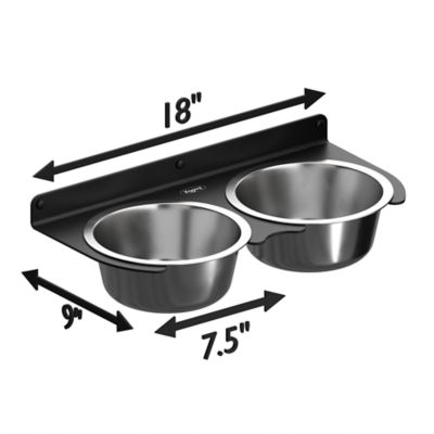 Image showing  Metal Wall Mount Dog Bowl Holder