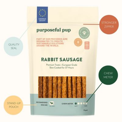 Image showing  Rabbit Sausage Premium European Grade Dog Treats, 10 pk.
