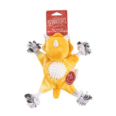 Image showing  Triceratops 2-in-1 Fetch Tug Dog Toy
