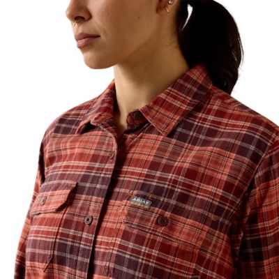 Image showing 5 th Ariat Women's Rebar Flannel Long Sleeve Work Tunic