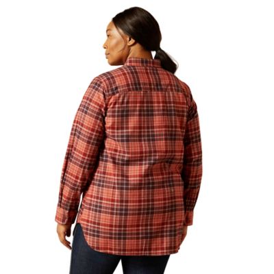 Image showing 6 th Ariat Women's Rebar Flannel Long Sleeve Work Tunic