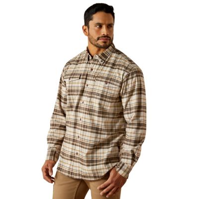 Image showing  Men's Rebar Flannel Durastretch Collared Long-Sleeve Work Shirt