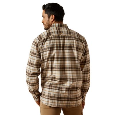 Image showing  Men's Rebar Flannel Durastretch Collared Long-Sleeve Work Shirt