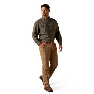 Image showing 3 th Ariat Men's Rebar Flannel Durastretch Collared Long-Sleeve Work Shirt