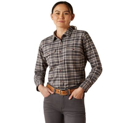 Ariat Women's Rebar Flannel Durastretch Long Sleeve Work Shirt