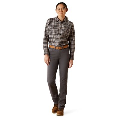Image showing 4 th Ariat Women's Rebar Flannel Durastretch Long Sleeve Work Shirt