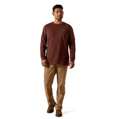 Image showing  Men's Cotton Strong Hardhead Work Crew Neck Long-Sleeve T-Shirt