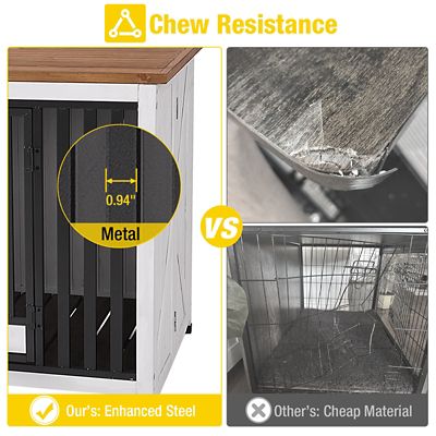 Image showing  AIR100-XL Large Indoor Wooden Dog Crate Folding Design