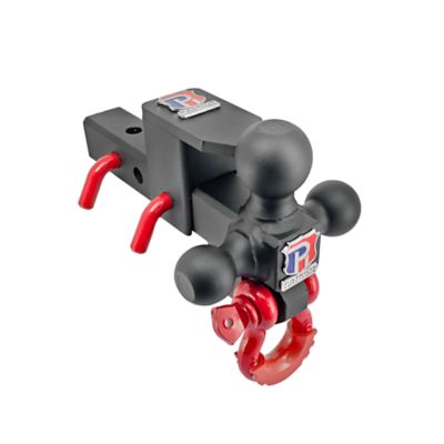 Patriot Hitches 5-in-1 - 2in. Receiver Solid Tri-Ball Mount, Adjustable, Pintle, Tri-Ball, Class V Hitch 30000 lb, 101548