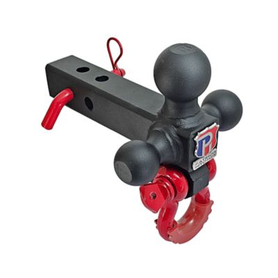 Patriot Hitches 4-in-1 - 2in. Receiver Solid Universal Tri-Ball Mount, Heavy Duty, Adjustable, Tri-Ball, Class V Hitch 30000 lbs