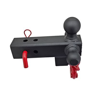 Image showing  4-in-1 - 2.5in. Receiver Solid Universal Tri-Ball Mount, Heavy Duty Adjustable, Class V Hitch 30000 lbs, 101826