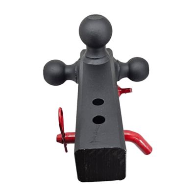 Image showing  4-in-1 - 2.5in. Receiver Solid Universal Tri-Ball Mount, Heavy Duty Adjustable, Class V Hitch 30000 lbs, 101826
