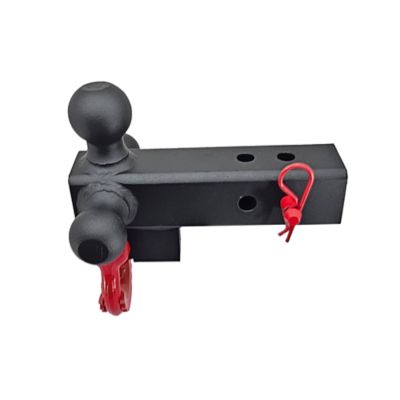 Image showing  4-in-1 - 2.5in. Receiver Solid Universal Tri-Ball Mount, Heavy Duty Adjustable, Class V Hitch 30000 lbs, 101826