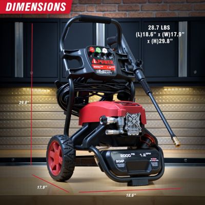 Image showing  2000 PSI Electric Pressure Washer 1.2 GPM Pump Soap Tank 4 Nozzles Spray Gun High Quality Motor