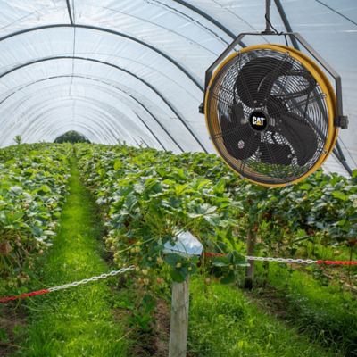 Image showing 6 th Caterpillar High-Velocity Indoor Outdoor Ipx4 Rated Wall and Ceiling Shroud Fan, HVOD-18S-NG