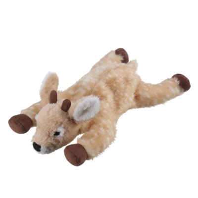 MuttNation Fueled by Miranda Lambert Faux Fur Fawn Flattie Plush Dog Toy