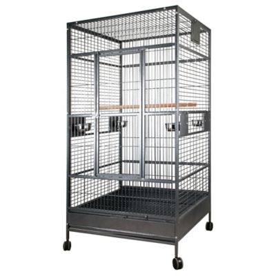 A&E Cage 40 in. x 40 in. Macaw Flight Cage, 4040FL BLACK