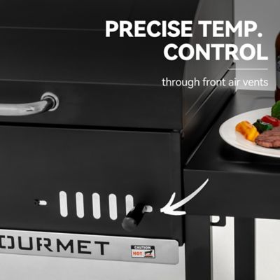 Image showing 6 th Royal Gourmet Barrel Charcoal Grill with 2 Foldable Side Shelves and Height-Adjustable Charcoal Pan, 470 sq. in., Black