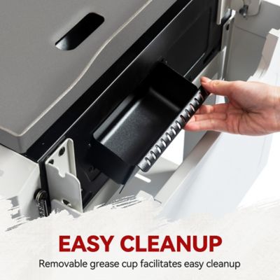 Image showing 6 th Royal Gourmet 3-Burner Propane Gas Griddle with Collapsible Side Shelves, 492 sq. in., White