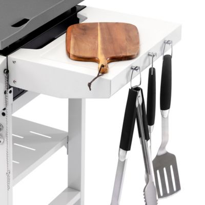 Image showing 8 th Royal Gourmet 3-Burner Propane Gas Griddle with Collapsible Side Shelves, 492 sq. in., White