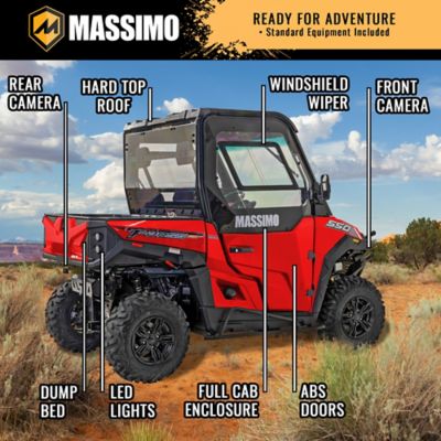 Image showing 8 th Massimo T-Boss 550L Fully Enclosed UTV, Red