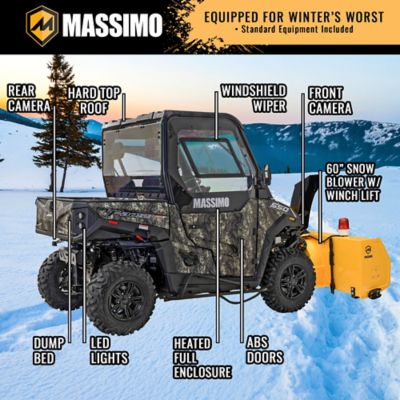 Image showing 8 th Massimo T-Boss 550L Fully Enclosed UTV with Heater and Snow Blower