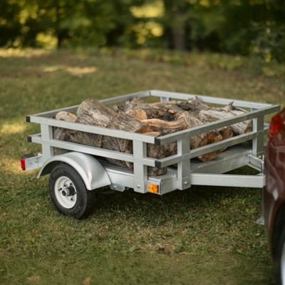 Image showing  4 x 4 Kit Trailer with Side Rails and Plank Floor
